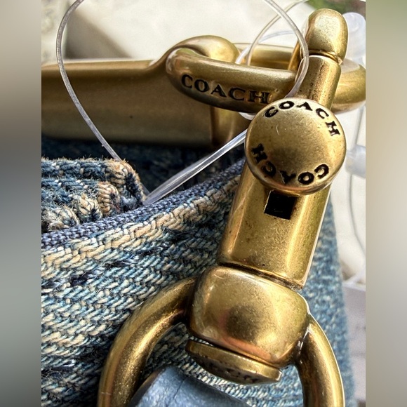 Coach Blue DenimTabby Shoulder Crossbody Bag CCX33 20 Calf Leather Brass NEW - Picture 6 of 12